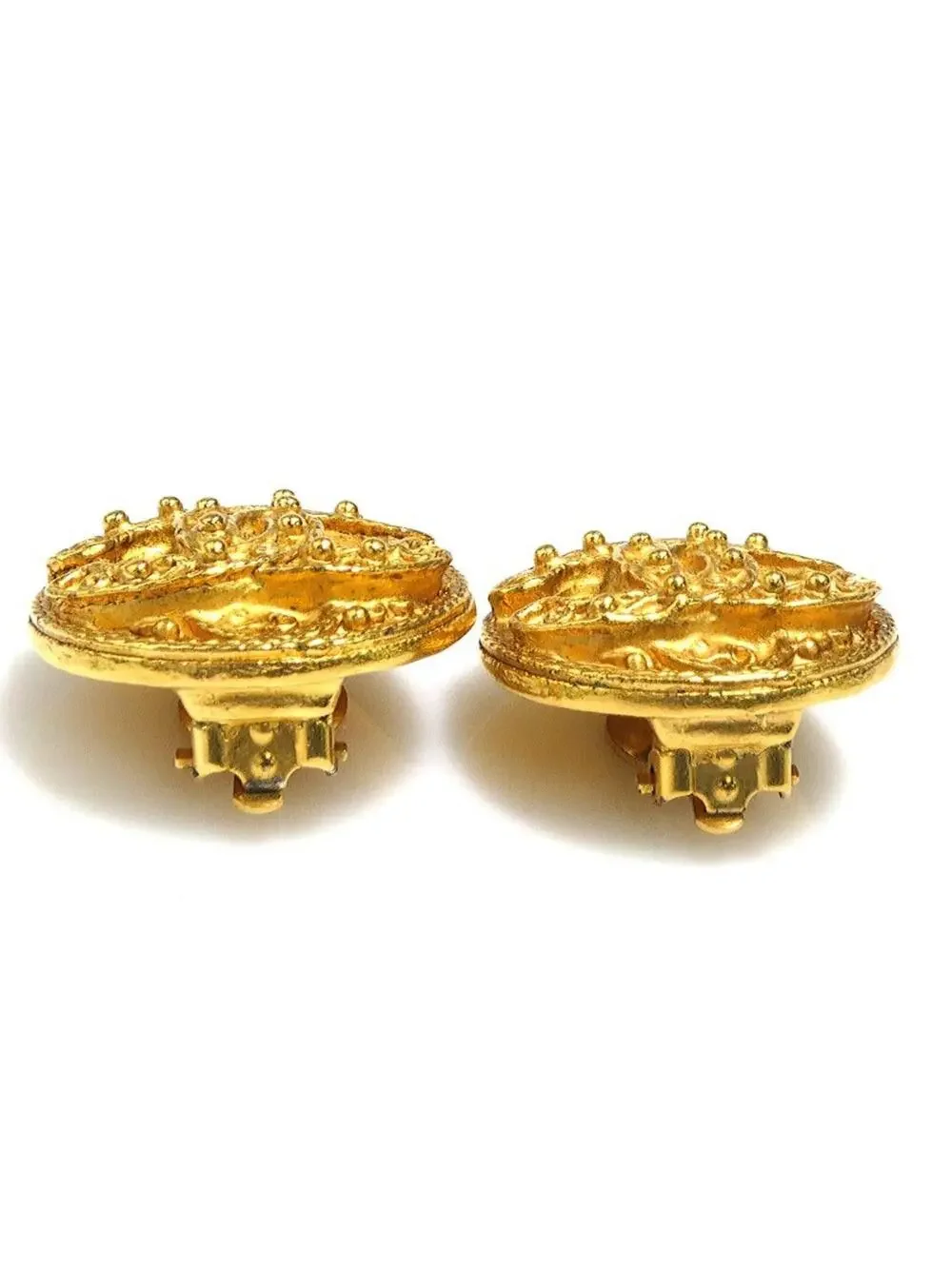Chanel Cc Logo Clip-On Earrings Gold- #229223C71B
